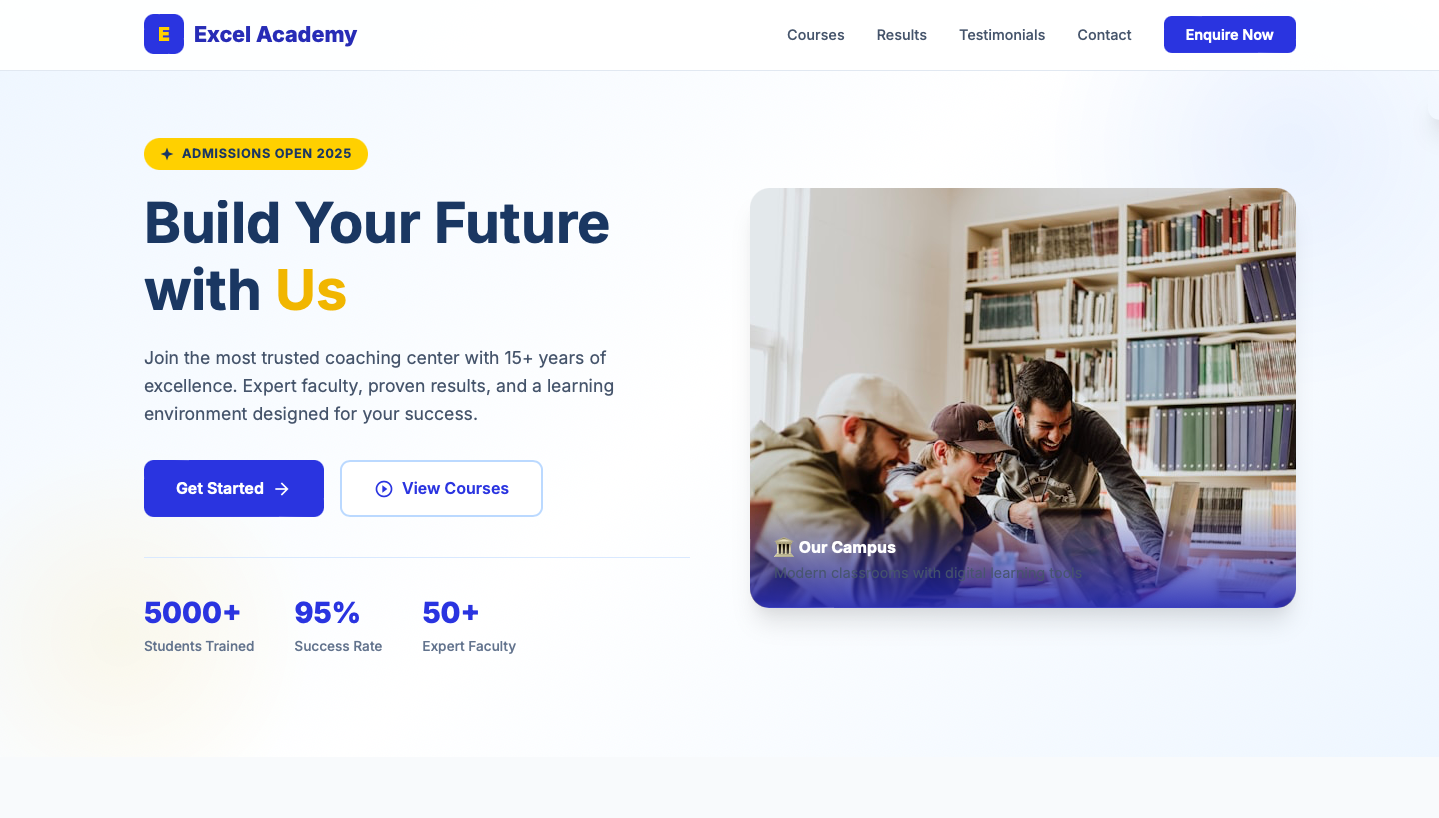 Coaching Center Landing